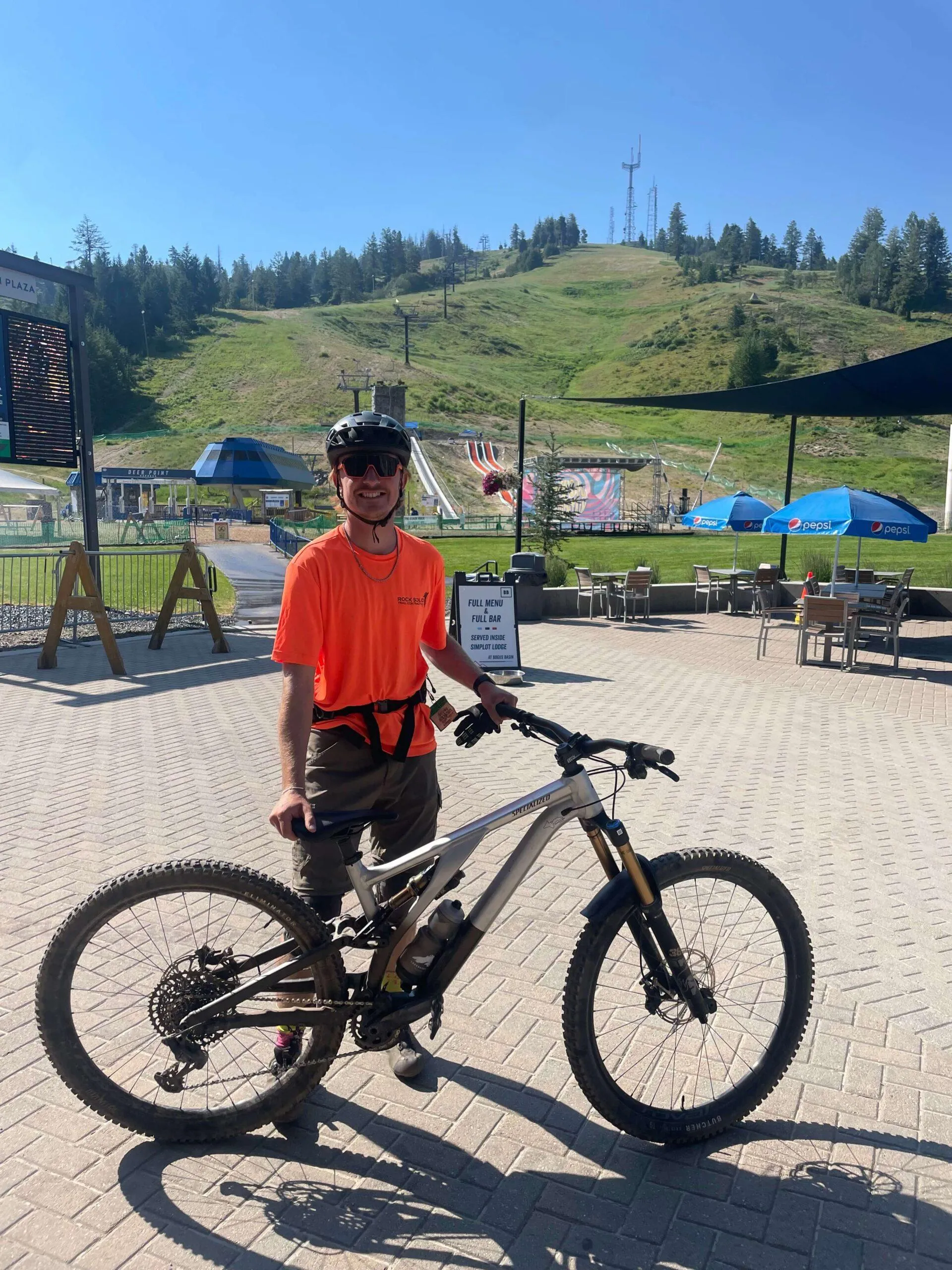Ethan at a mountain bike park 